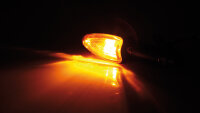 HIGHSIDER smart Arrow Glühlampen Mini-Blinker Gehäuse Carbon / Linse Orange (Paar), Vorn & Hinten