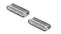 HIGHSIDER pro Star-MX1 Pro LED Indicator Gehäuse Schwarz / Linse Rauchgrau (Paar), Vorn & Hinten