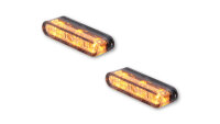 HIGHSIDER pro Star-MX1 Pro LED Indicator Gehäuse Schwarz / Linse Rauchgrau (Paar), Vorn & Hinten