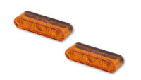 HIGHSIDER pro Star-MX1 Pro LED Indicator Gehäuse Schwarz / Linse Orange (Paar), Vorn & Hinten