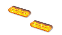 HIGHSIDER pro Star-MX1 Pro LED Indicator Gehäuse Schwarz / Linse Orange (Paar), Vorn & Hinten