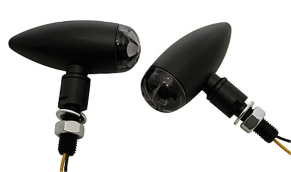 HIGHSIDER pro Micro-Bullet LED Blinker Schwarz/Transparent E-geprüft (Paar)