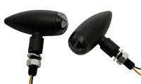 HIGHSIDER pro Micro-Bullet LED Indicator Gehäuse Schwarz / Linse Klar (Paar), Vorn & Hinten