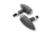 HIGHSIDER pro Micro-Bullet LED Indicator Gehäuse Schwarz / Linse Klar (Paar), Vorn & Hinten
