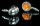 HIGHSIDER smart Bullet Pike Glühlampen Blinker Gehäuse Chrom / Linse Orange (Stück), Vorn & Hinten