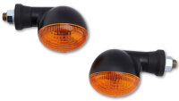 HIGHSIDER smart Mini Glühlampen Blinker Gehäuse Schwarz / Linse Orange (Paar), Vorn & Hinten