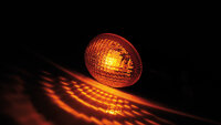 HIGHSIDER smart Mini Glühlampen Blinker Gehäuse Schwarz / Linse Orange (Paar), Vorn & Hinten