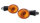 HIGHSIDER smart Mini Glühlampen Blinker Gehäuse Schwarz / Linse Orange (Paar), Vorn & Hinten