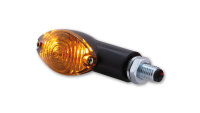 HIGHSIDER smart Cateye Glühlampen Mini-Blinker Gehäuse Schwarz / Linse Rauchgrau (Paar), Vorn & Hinten