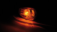 HIGHSIDER smart Little Duke Glühlampen Mini-Blinker Gehäuse Schwarz / Linse Orange (Paar), Vorn & Hinten