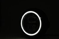HIGHSIDER pro 5 3/4 Zoll Scheinwerfer Pecos Typ 7 LED Schwarz Matt Mit Standlichtring, E-Geprüft (1Stck)