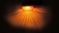HIGHSIDER smart Duc-Style Glühlampen Blinker Gehäuse Schwarz / Linse Orange (Stück), Vorn Links & Hinten Rechts
