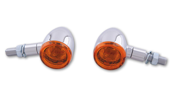 HIGHSIDER smart Bullet Light Blinker Chrom/Orange E-Geprüft (Paar)