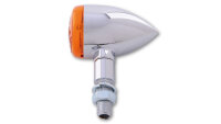 HIGHSIDER smart Bullet Light Glühlampen Blinker Gehäuse Chrom / Linse Orange (Paar), Vorn & Hinten