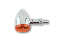 HIGHSIDER smart Bullet Light Glühlampen Blinker Gehäuse Chrom / Linse Orange (Paar), Vorn & Hinten