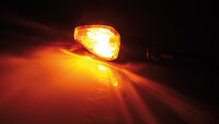 HIGHSIDER smart Peak Glühlampen Blinker Gehäuse Schwarz / Linse Orange (Paar), Vorn & Hinten