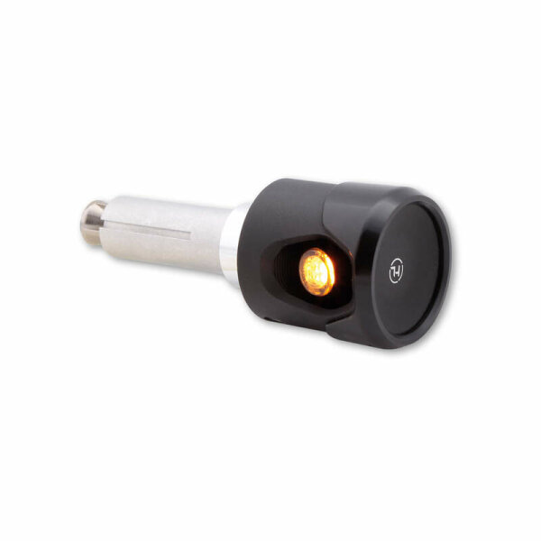 HIGHSIDER pro Akron-Flash LED Lenkerendenblinker Schwarz/Orange E-Geprüft (Paar)