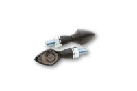 HIGHSIDER pro Pen Head LED Indicator Gehäuse Schwarz / Linse Rauchgrau (Paar), Vorn & Hinten