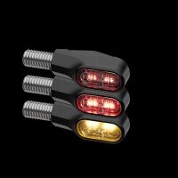HIGHSIDER pro Ventura-X LED Rück-, Bremslicht, Blinker Schwarz 3in1, E-Geprüft (Paar)