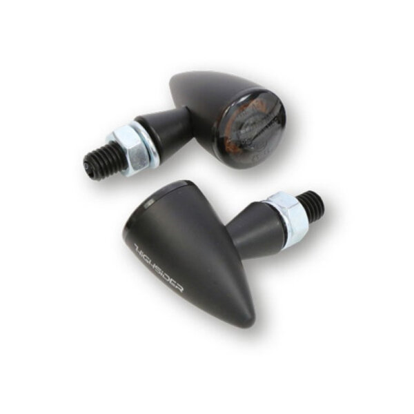 HIGHSIDER pro Apollo Bullet LED Blinker/Positionslicht Schwarz/Getönt 2in1, E-Geprüft (Paar)