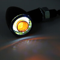 HIGHSIDER pro Apollo Bullet LED Blinker/Positionslicht Schwarz/Getönt 2in1, E-Geprüft (Paar)