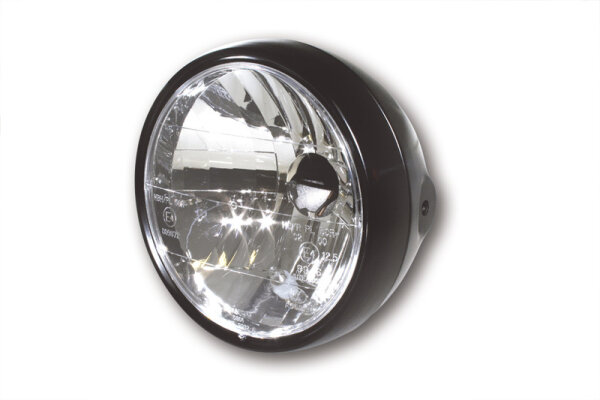 HIGHSIDER smart 6 1/2 Zoll Scheinwerfer, Schwarzes Metallgehäuse, Mit Standlicht, E-Geprüft (1Stck)