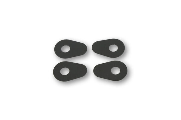 HIGHSIDER smart Montageplatten Indy Spacer Aluminium Schwarz, Für diverse Yamaha