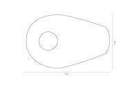 HIGHSIDER smart Montageplatten Indy Spacer Aluminium Schwarz, Für diverse Yamaha