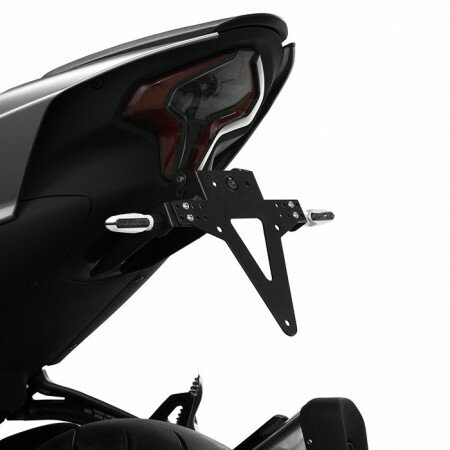 Kennzeichenhalter CF MOTO 450 SR | 23-26 verstellbar | schwarz | inkl. Reflektorhalter