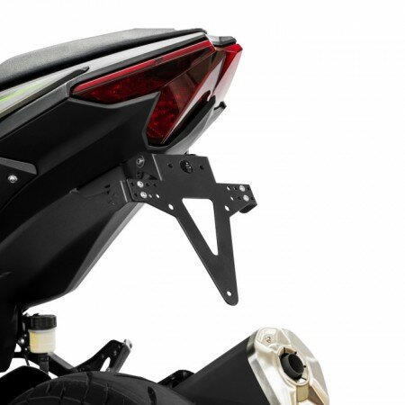 Kennzeichenhalter | KAWASAKI Ninja SE / Z500 24-26 verstellbar | schwarz | inkl. Reflektorhalter