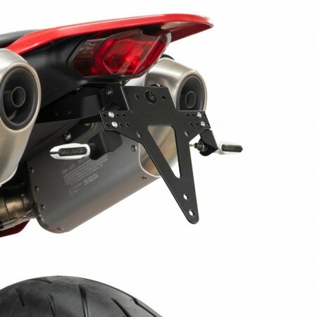 Kennzeichenhalter | DUCATI Hypermotard 698 | 24-26 verstellbar | schwarz | inkl. Reflektorhalter