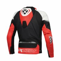 Ixon Lederjacke Vortex 3 Herren, schwarz/weiß/rot