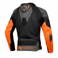Ixon Lederjacke Vortex 3 Herren, schwarz/anthrazit/orange
