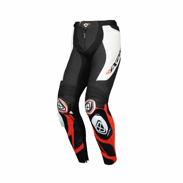 Ixon Lederhose Vortex 3 Herren, schwarz/weiß/rot
