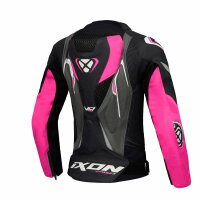 Ixon Lederjacke Vortex 3 Damen, schwarz/pink/weiß