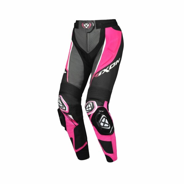 Ixon Lederhose Vortex 3 Damen, schwarz/pink/weiß