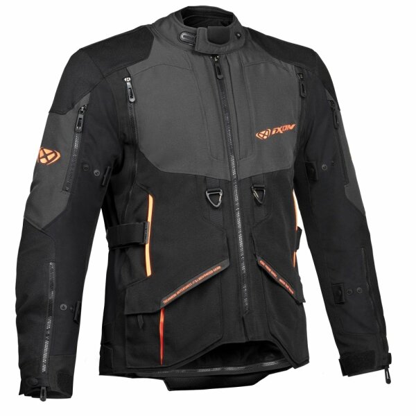 Ixon Textiljacke Ragnar Herren, schwarz/anthrazit/orange