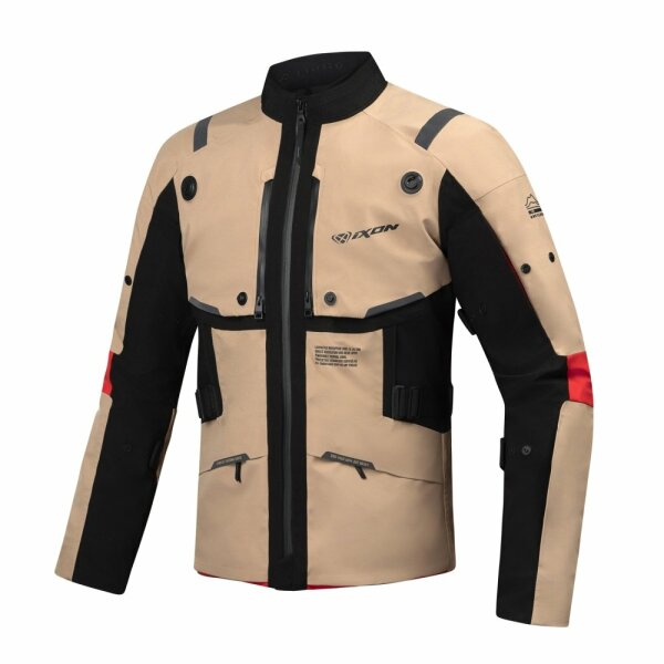 Ixon Textiljacke Mkeid Herren, sand/schwarz/rot