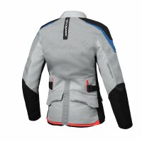 Ixon Textiljacke M-Njord Damen, hellgrau/blau/fluo-rot