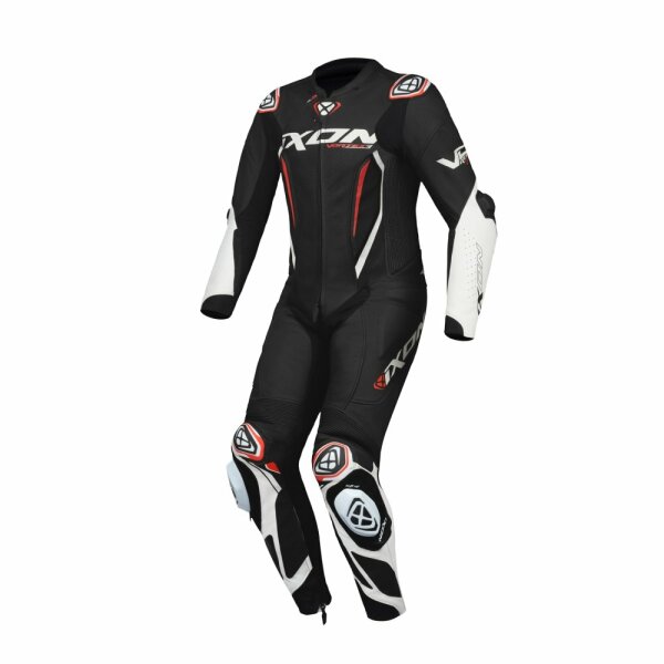 Ixon Lederkombi Vortex 3 Kids, schwarz/weiß