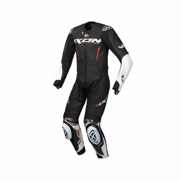 Ixon Lederkombi Vortex 3 Kids, schwarz/weiß