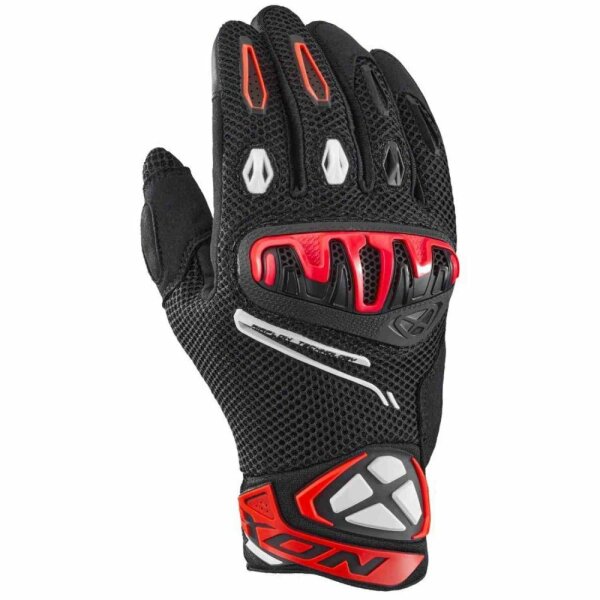 Ixon Sommerhandschuh Mirage Airflow Herren, schwarz/fluo-rot