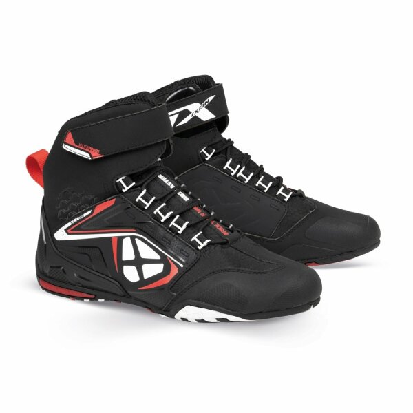 Ixon Motorradschuhe Killer WP Herren, schwarz/weiß/rot