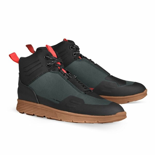 Ixon Motorradschuhe Hopper Herren, tactic grün/schwarz/rot