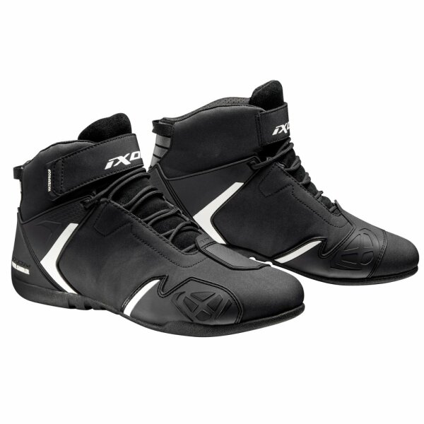 Ixon Motorradschuhe Gambler WP Herren, schwarz/weiß