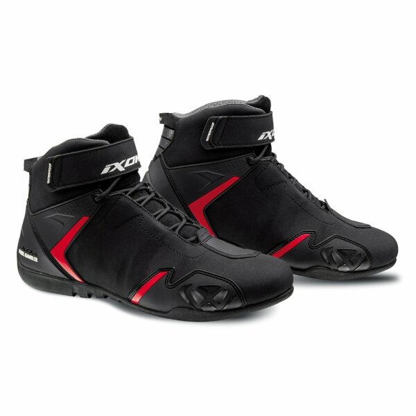 Ixon Motorradschuhe Gambler WP Herren, schwarz/rot