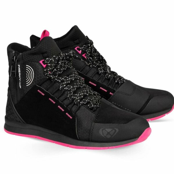Ixon Motorradschuhe Freaky WP Damen, schwarz/Fushia