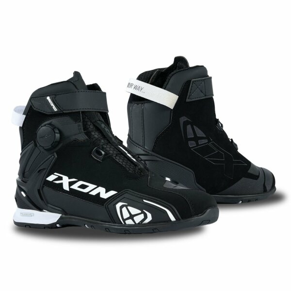 Ixon Motorradschuhe Bull 2 WP Damen, schwarz/weiß