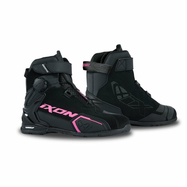 Ixon Motorradschuhe Bull 2 WP Damen, schwarz/Fushia