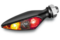 KELLERMANN Rhombus S DF Dark 3in1 LED Rücklicht-Bremslicht-Blinker-Kombination, HR, schwarzes Gehäuse / getöntes Glas